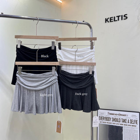 KELTIS Ladies Fancy Ruched Mini A-Line Skirts